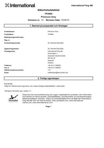 Säkerhetsdatablad (MSDS) (52 KB - pdf) - Jula