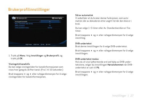 Hele manualen - Canal Digital Kabel-TV