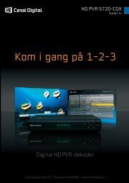 Kom i gang på 1–2–3 - Canal Digital Kabel-TV