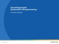 Arbetsgång för utvecklingsprojekt - systematisk åldringsanalys