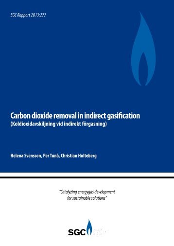 Carbon dioxide removal in indirect gasification - SGC