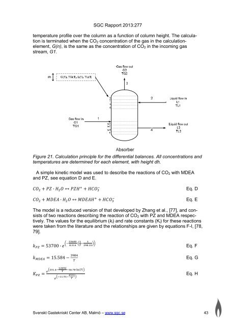 Carbon dioxide removal in indirect gasification - SGC