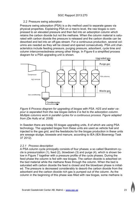 Biogas upgrading – Review of commercial technologies - SGC