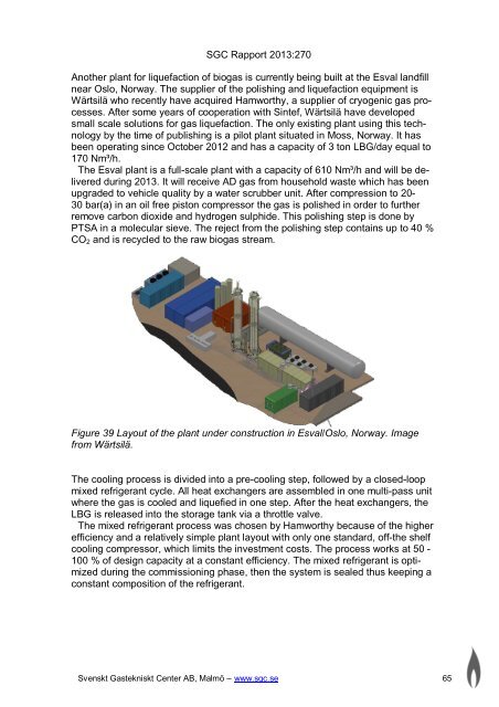 Biogas upgrading – Review of commercial technologies - SGC