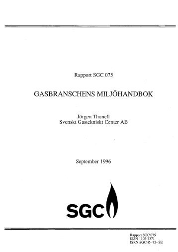 GASBRANSCHENS MILJÖHANDBOK - SGC