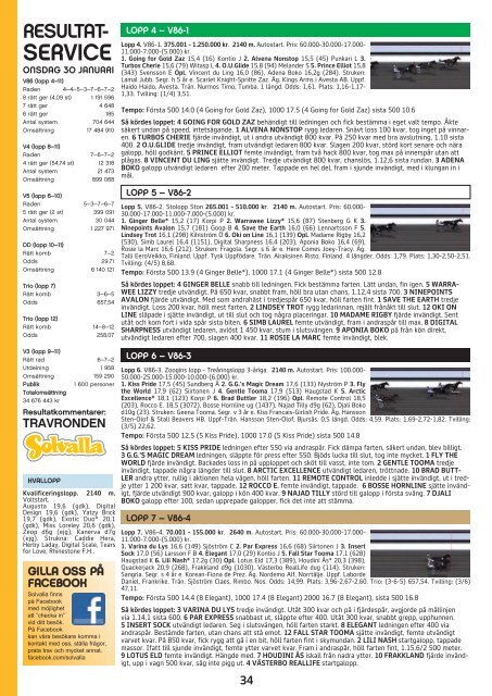 ONSDAG 6 FEBRUARI - Solvalla