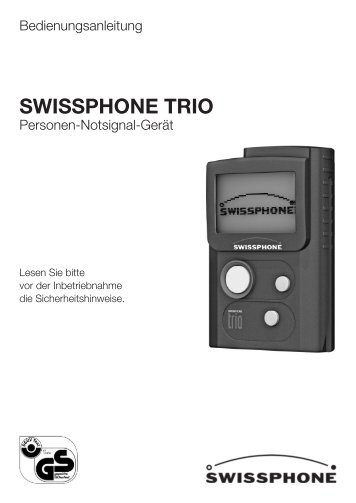 Bedienungsanleitung - Swissphone