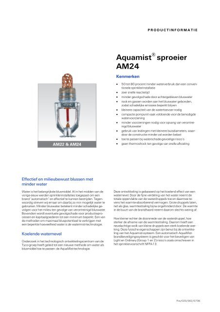 TFIS Aquamist AM24 - tyco fire & integrated solutions: red liv nu