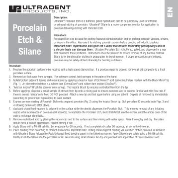 Porcelain Etch & Silane - Ultradent Products, Inc.