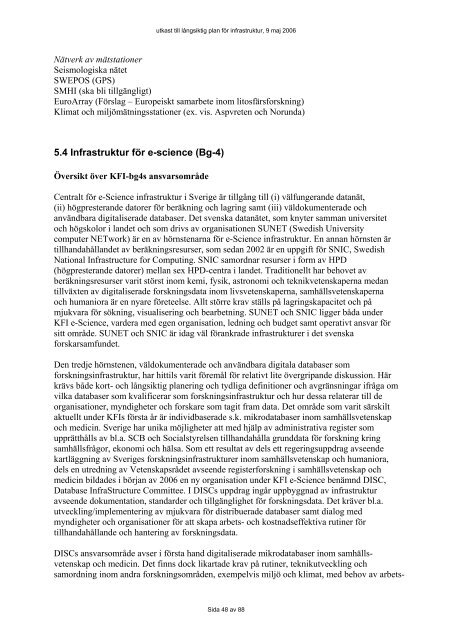 Framtiden för svensk forskningsinfrastruktur – utkast - Vetenskapsrådet