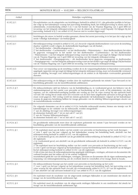 Staatsblad Moniteur - VVPW