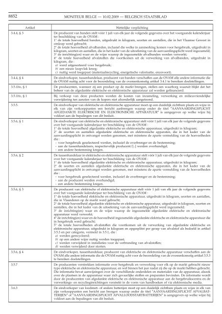 Staatsblad Moniteur - VVPW