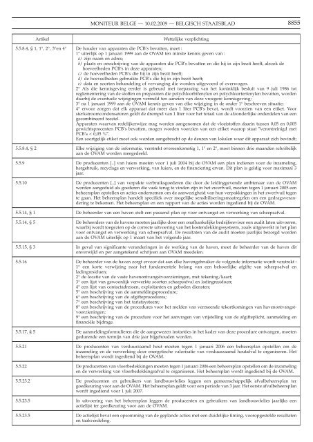 Staatsblad Moniteur - VVPW