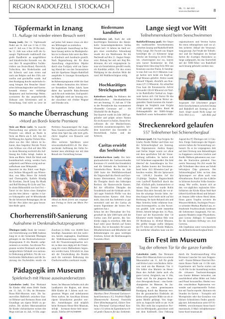 Ausgabe 28 / 2011 - Singener Wochenblatt