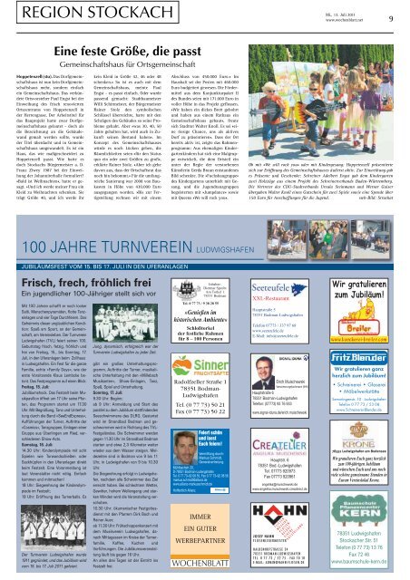 Ausgabe 28 / 2011 - Singener Wochenblatt