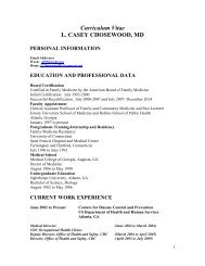 Curriculum Vitae L. CASEY CHOSEWOOD, MD - Workers ...