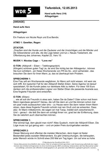 Das Manuskript zur Sendung (pdf) - WDR 5