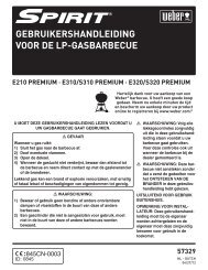 GEBRUIKERSHANDLEIDING VOOR DE LP-GASBARBECUE - Weber