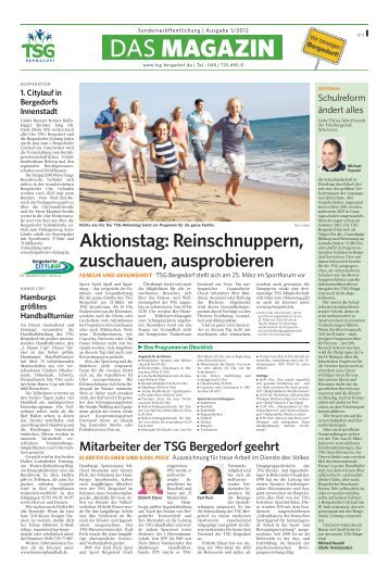Mitarbeiter der TSG Bergedorf geehrt - Bergedorfer Zeitung