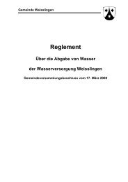 Reglement - Weisslingen
