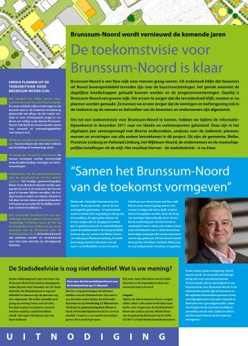 Samenvatting Stadsdeelvisie Brunssum-Noord definitief - Gemeente ...