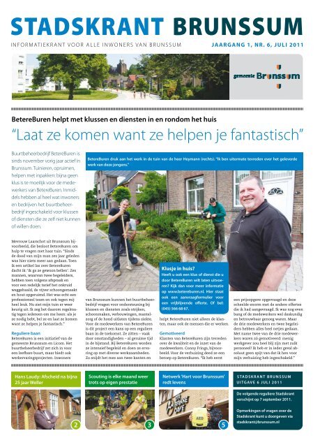 Stadskrant Brunssum, uitgave juli 2011 - Gemeente Brunssum