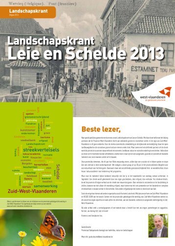 Landschapskrant Leie en Schelde 2013 - Provincie West-Vlaanderen