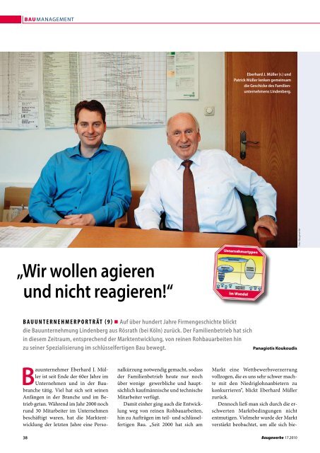 âWir wollen agieren und nicht reagieren!â - Baugewerbe-Magazin