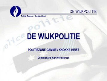 DE WIJKPOLITIE - Provincie West-Vlaanderen