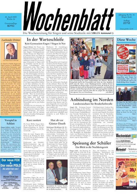 20. Apr. 2005 - Singener Wochenblatt