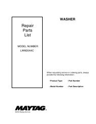 Repair Parts List - Whirlpool