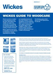 WICKES GUIDE TO WOODCARE