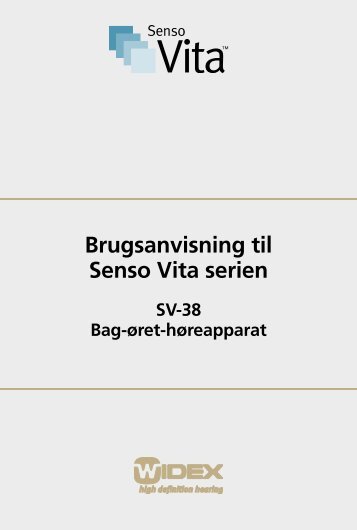 Brugsanvisning til Senso Vita serien - Widex