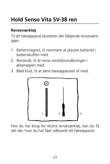 Brugsanvisning til Senso Vita serien - Widex