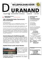duranand 200. Ausgabe 07.04.2005 - Wildpoldsried