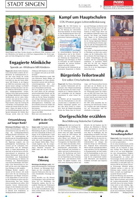 Ausgabe 32 / 2011 (Hegau) - Singener Wochenblatt