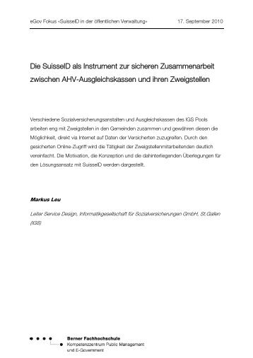 Präsentation von M. Leu (PDF 200 KB) - Wirtschaft