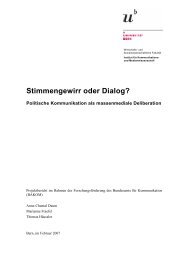 Stimmengewirr oder Dialog? - Bakom - CH