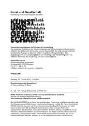 Kunst und Gesellschaft - Württembergischer Kunstverein Stuttgart