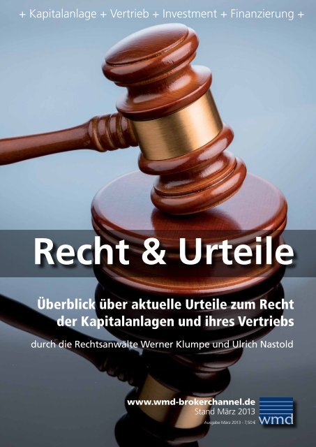 Recht und Urteile - WMD Brokerchannel