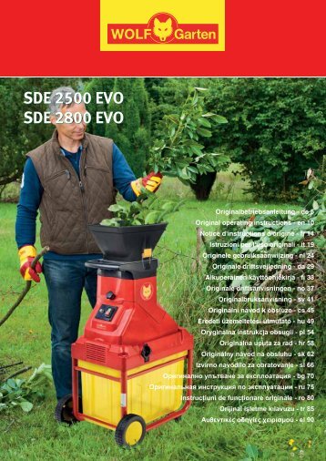 SDE 2500 EVO SDE 2800 EVO SDE 2500 EVO SDE ... - WOLF-Garten