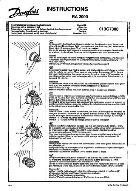 013G7380 013G7380 II III J / l - World of Heating