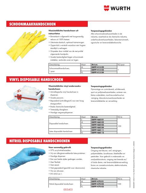 Persoonlijke beschermings - Würth Nederland