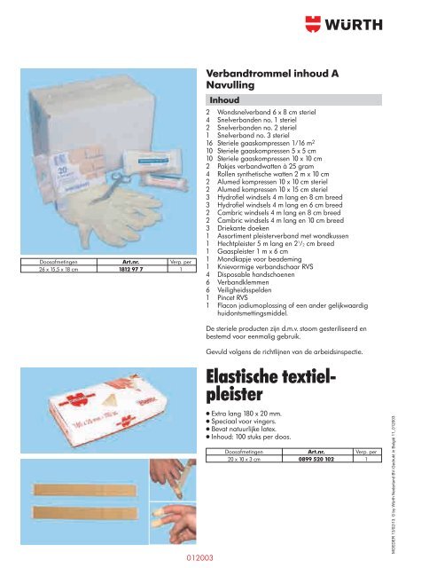 Persoonlijke beschermings - Würth Nederland