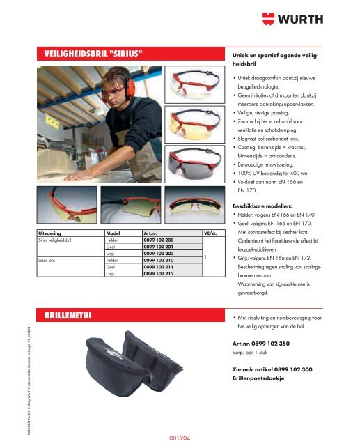 Persoonlijke beschermings - Würth Nederland