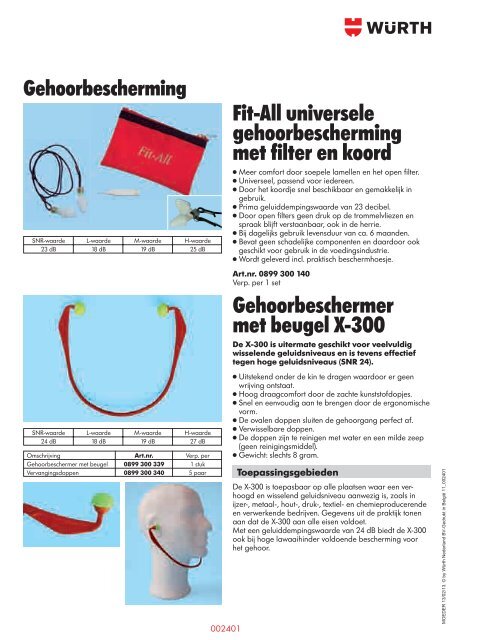 Persoonlijke beschermings - Würth Nederland