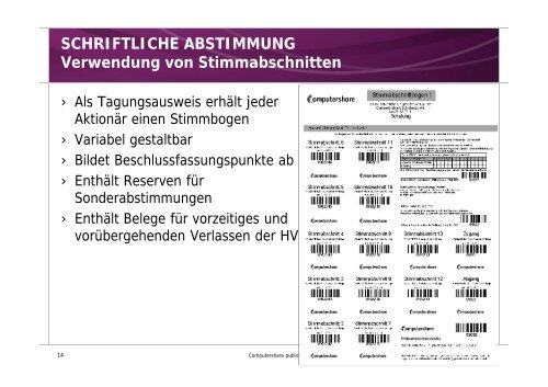 “Wir kommen zur Abstimmung” Abstimmungsmedien ... - Xetra