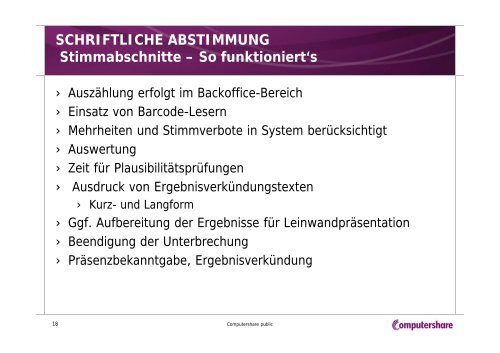 “Wir kommen zur Abstimmung” Abstimmungsmedien ... - Xetra