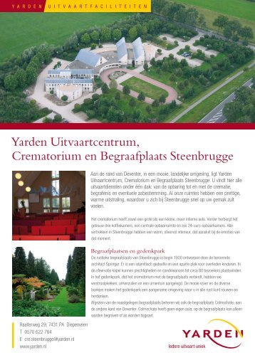 Yarden Uitvaartcentrum, Crematorium en Begraafplaats Steenbrugge
