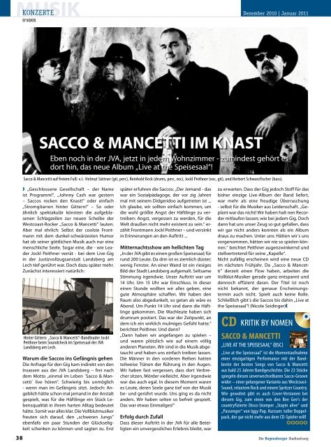 Sacco & MancettI IM KnaSt - Regensburger Stadtzeitung